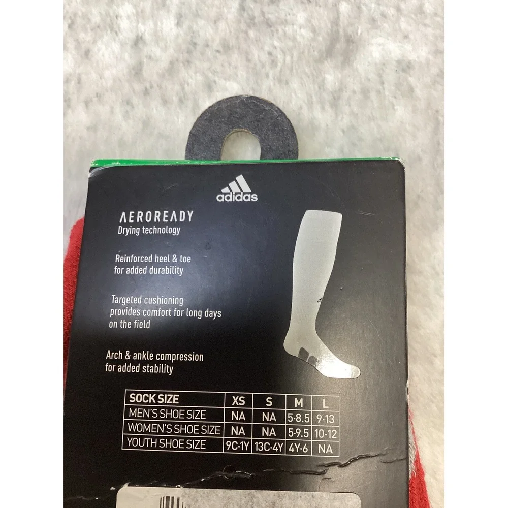 Adidas Baseball Over The Calf Socks Red XS Aeroready Compression Youth 9C-1Y